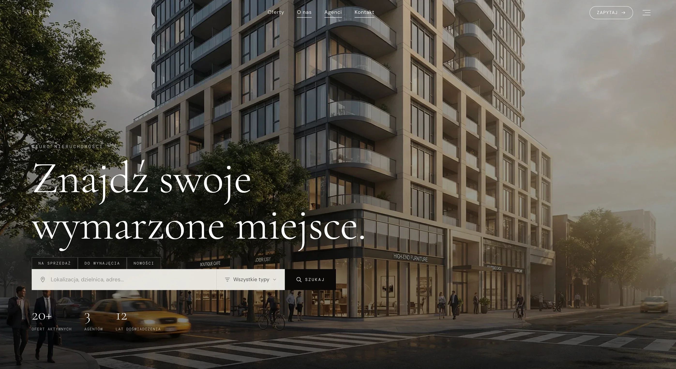 Pierwszy ekran konceptu Alba